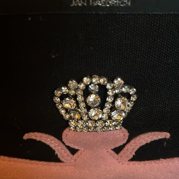 My Flat In London pink Queen bee black tote with original bag it came in - Picture 14 of 15